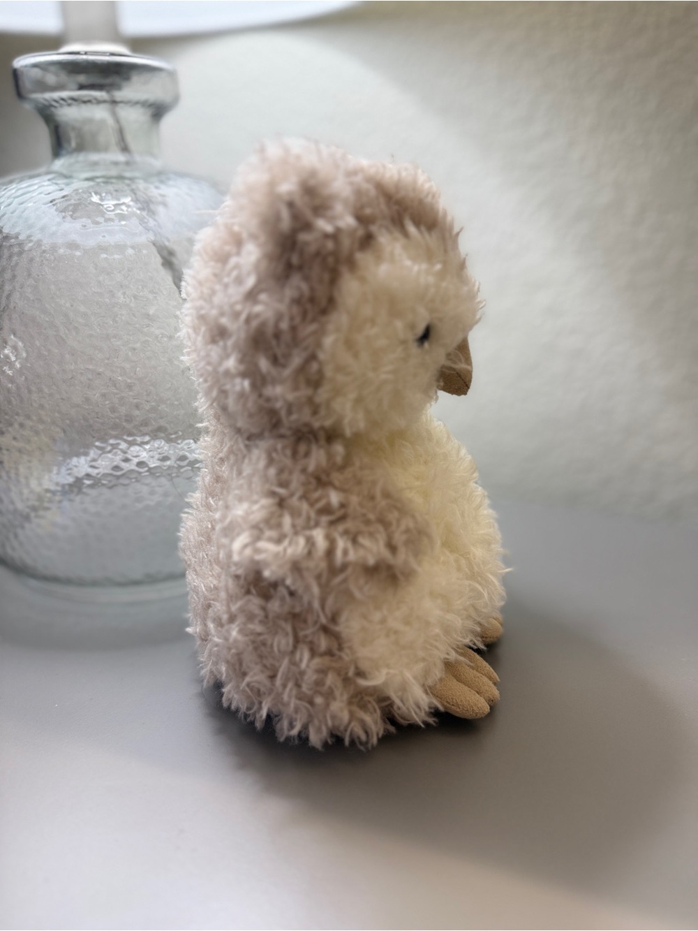 Jellycat Wee Owl Plush Retired Cream Gray Owl Stuffed Animal - Picture 4 of 12